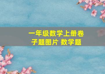 一年级数学上册卷子题图片 数学题